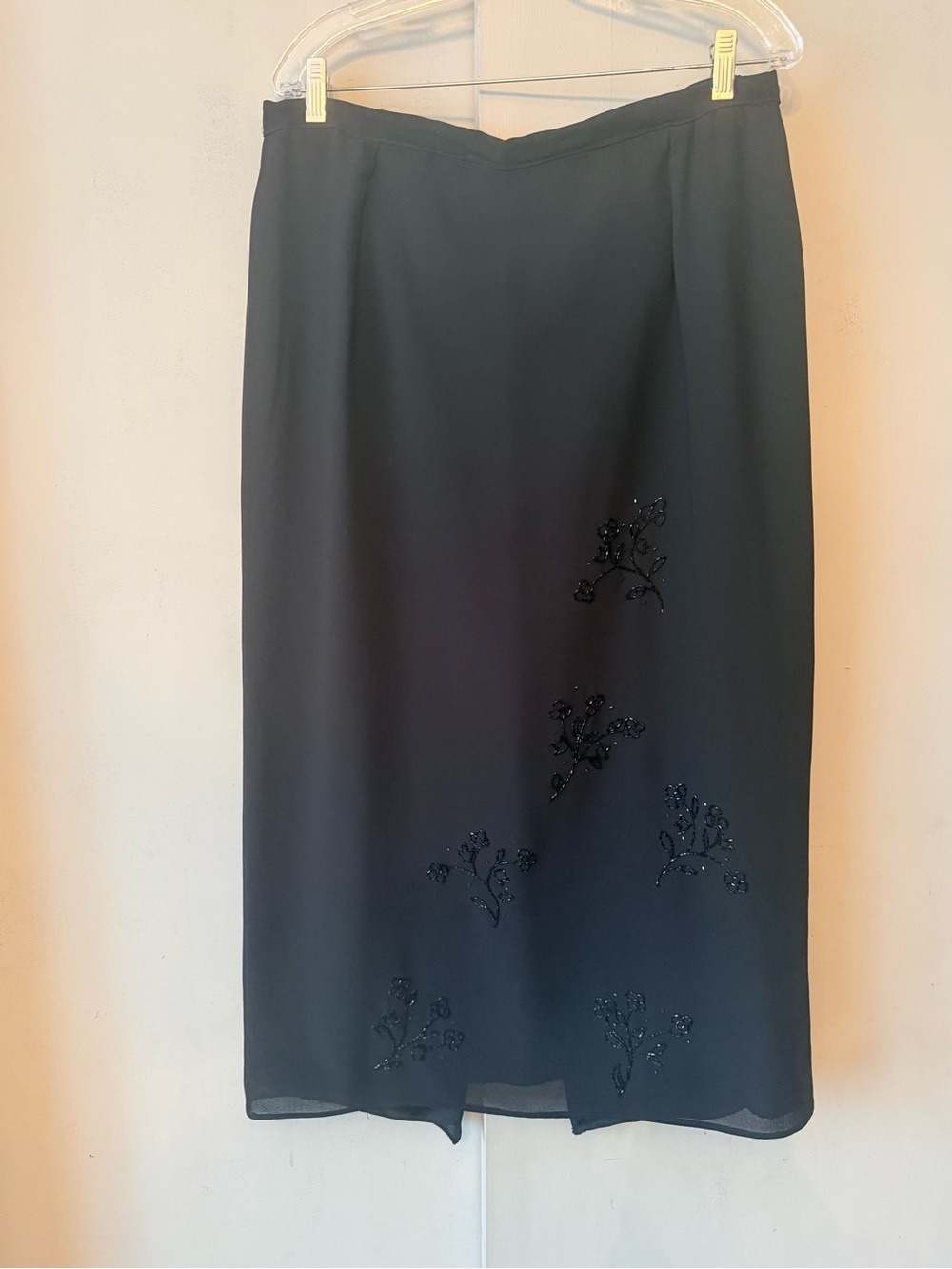 Women's Black Embellished Chiffon 3pc set - Picture 5 of 6